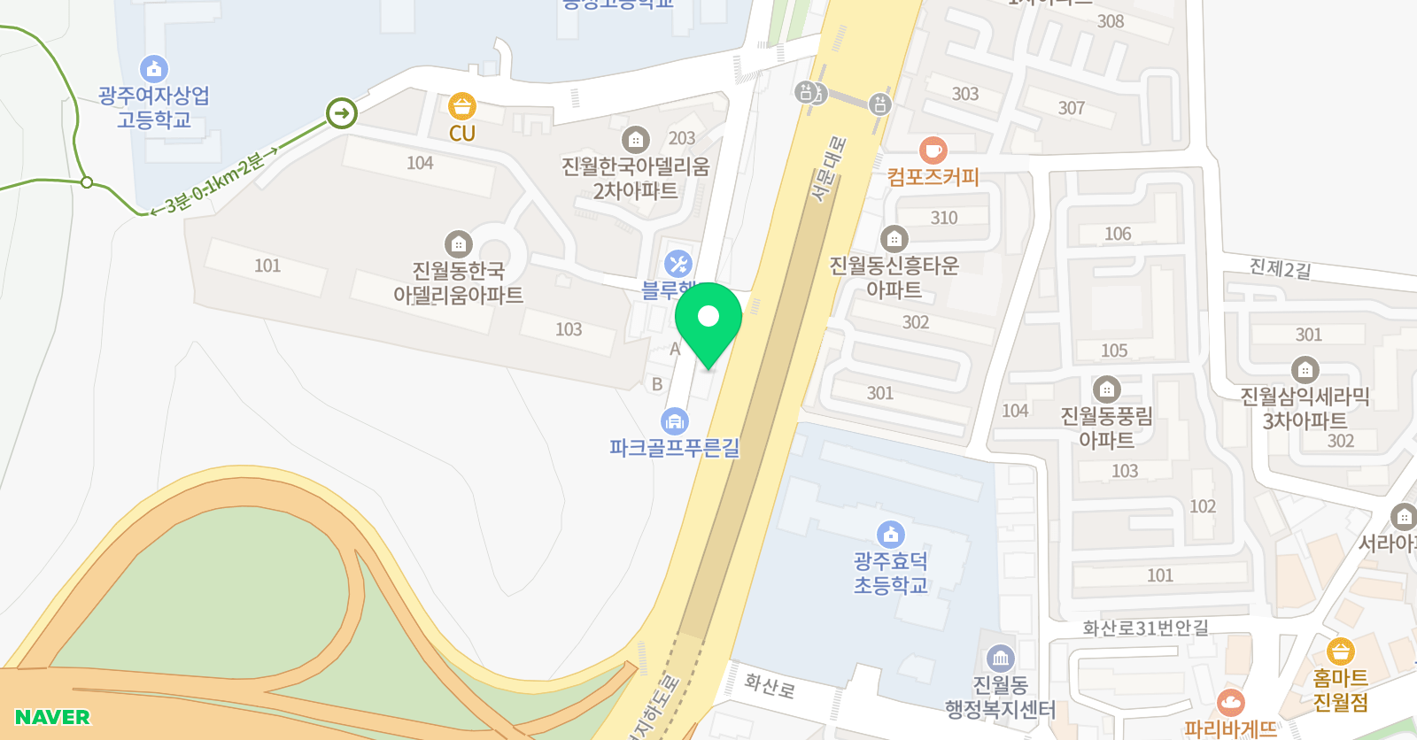 똑독 국어 올림 수학학원 진월점 위치