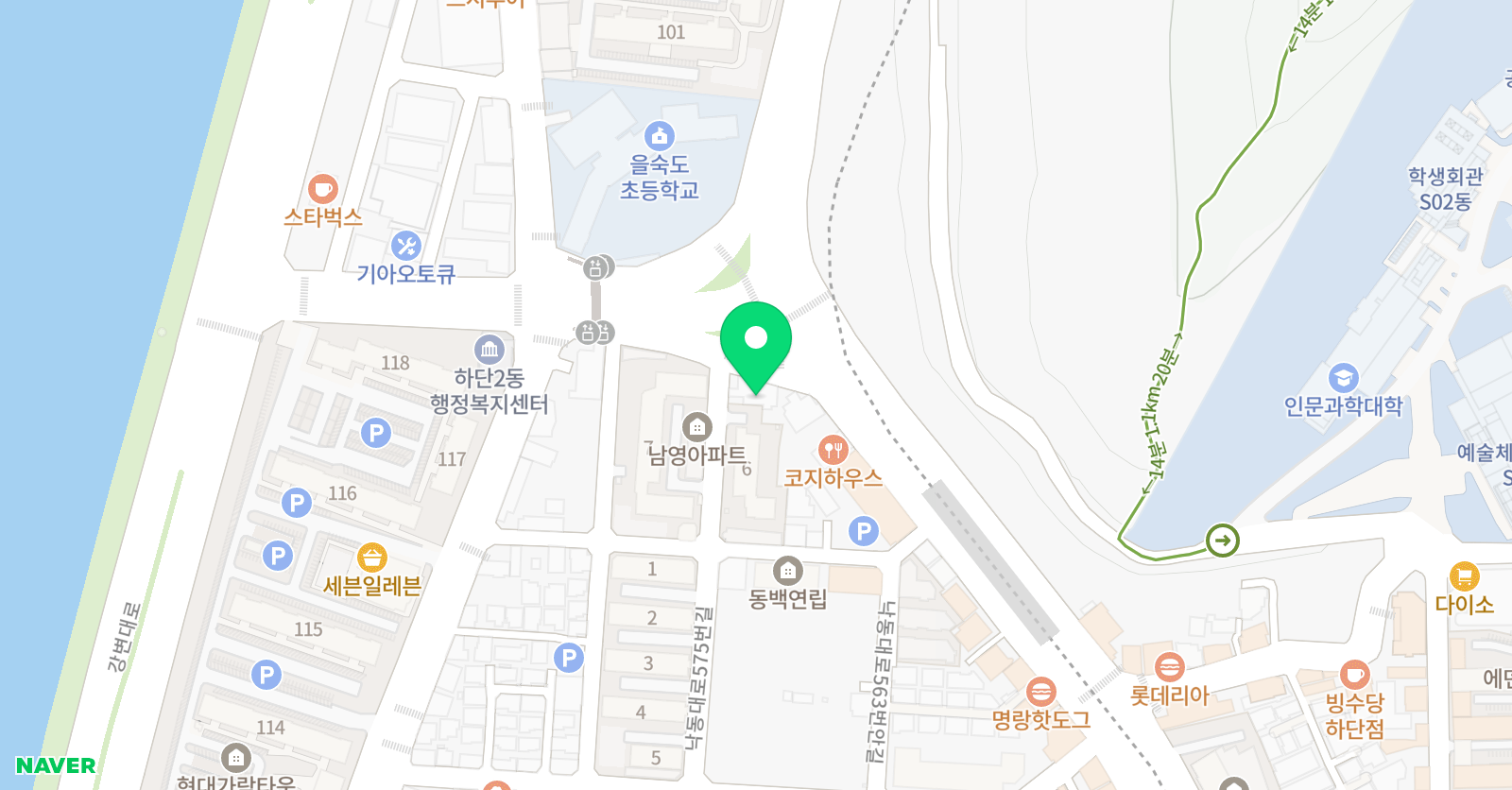더멘토교육 학원 위치
