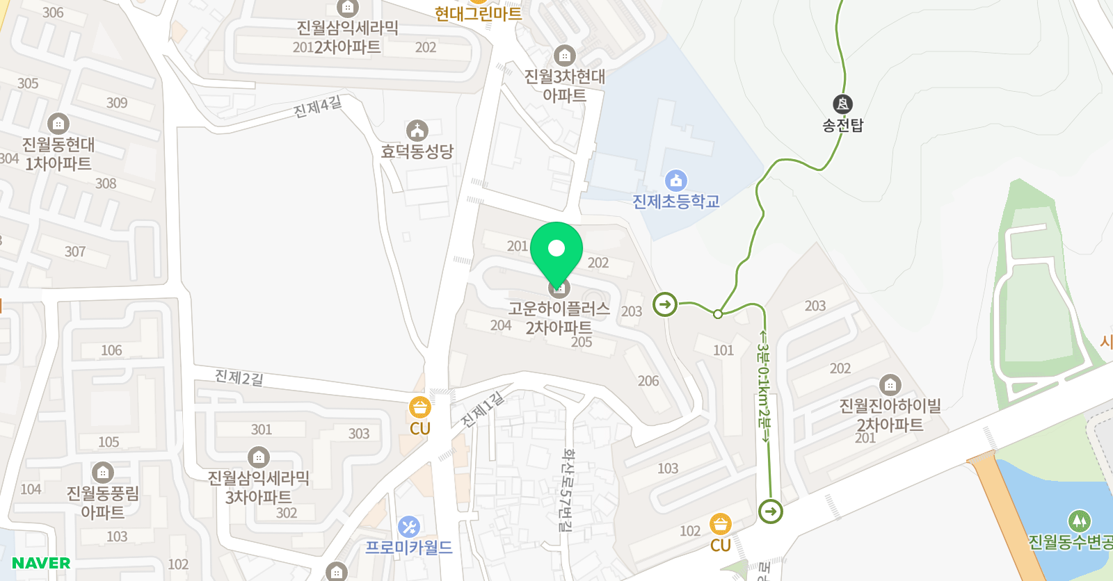 리프 영어학원 위치