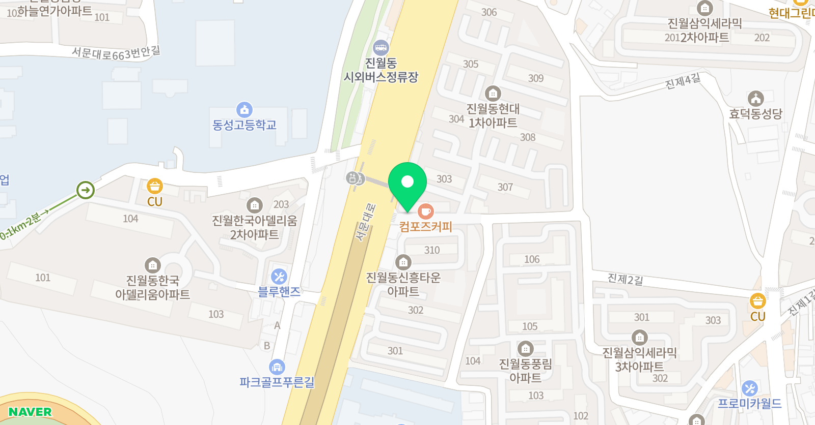 다백 수학학원 위치