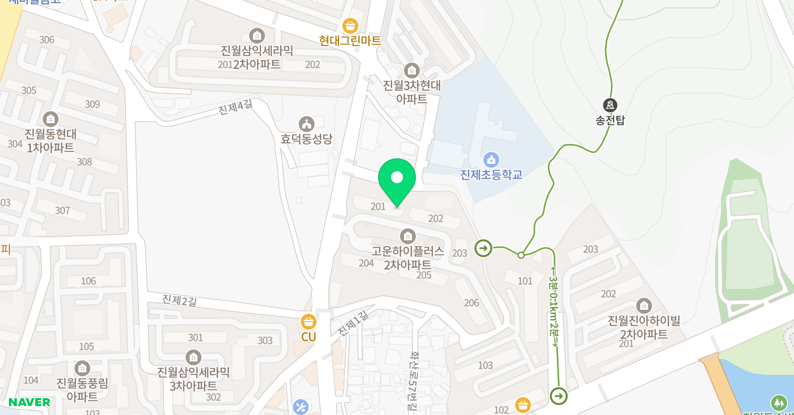 은성 태권도 위치