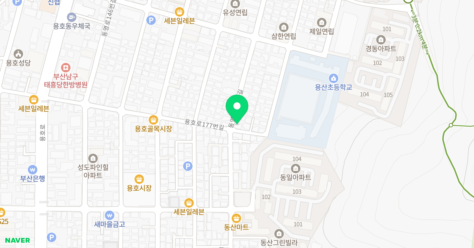 뮤엠 영어 용산초점 위치