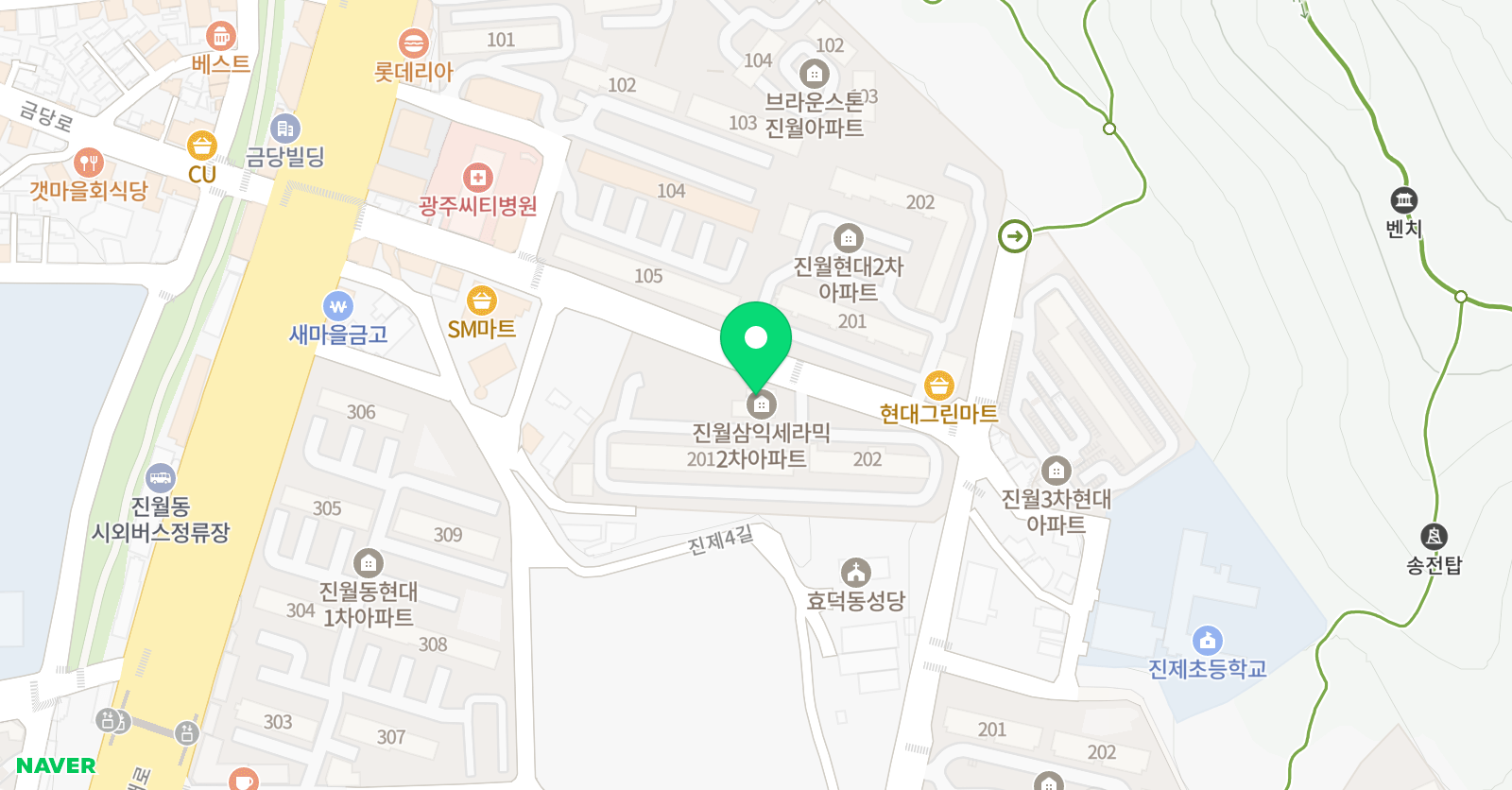 진월 태권도 위치