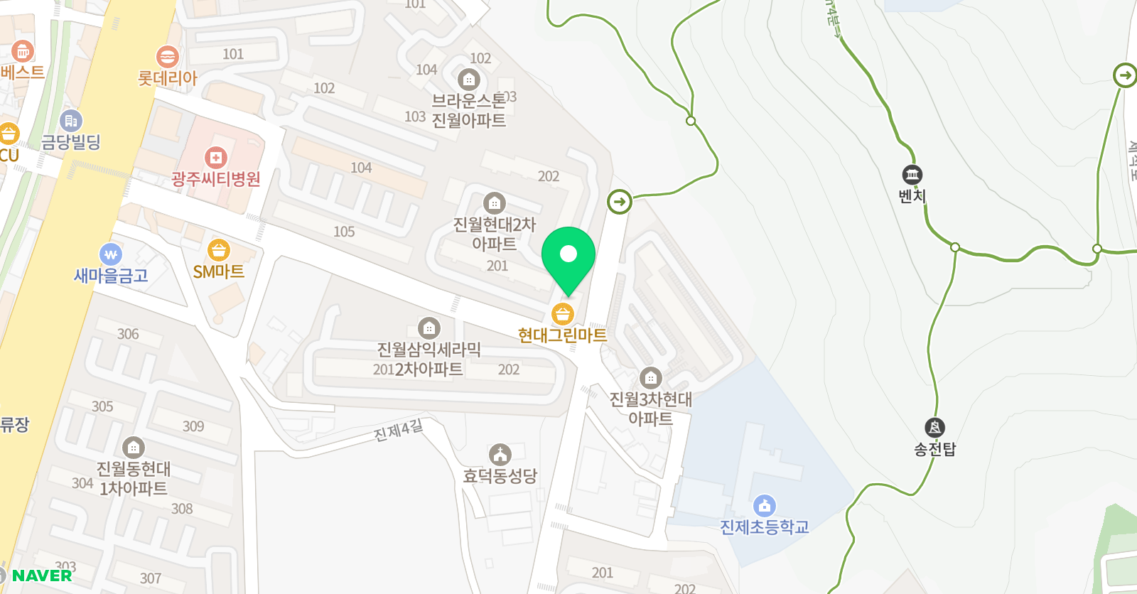 기탄사고력교실 진월현대2차교실 위치