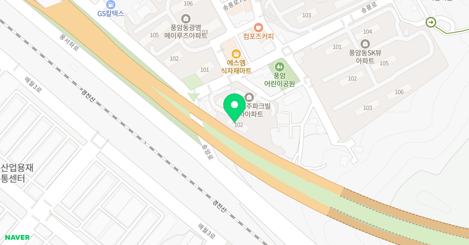 신기한나라 라운지 풍암센터 위치
