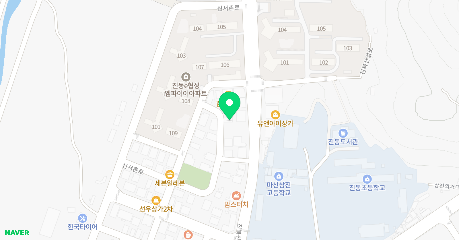 삼성 영수학원 진동 위치