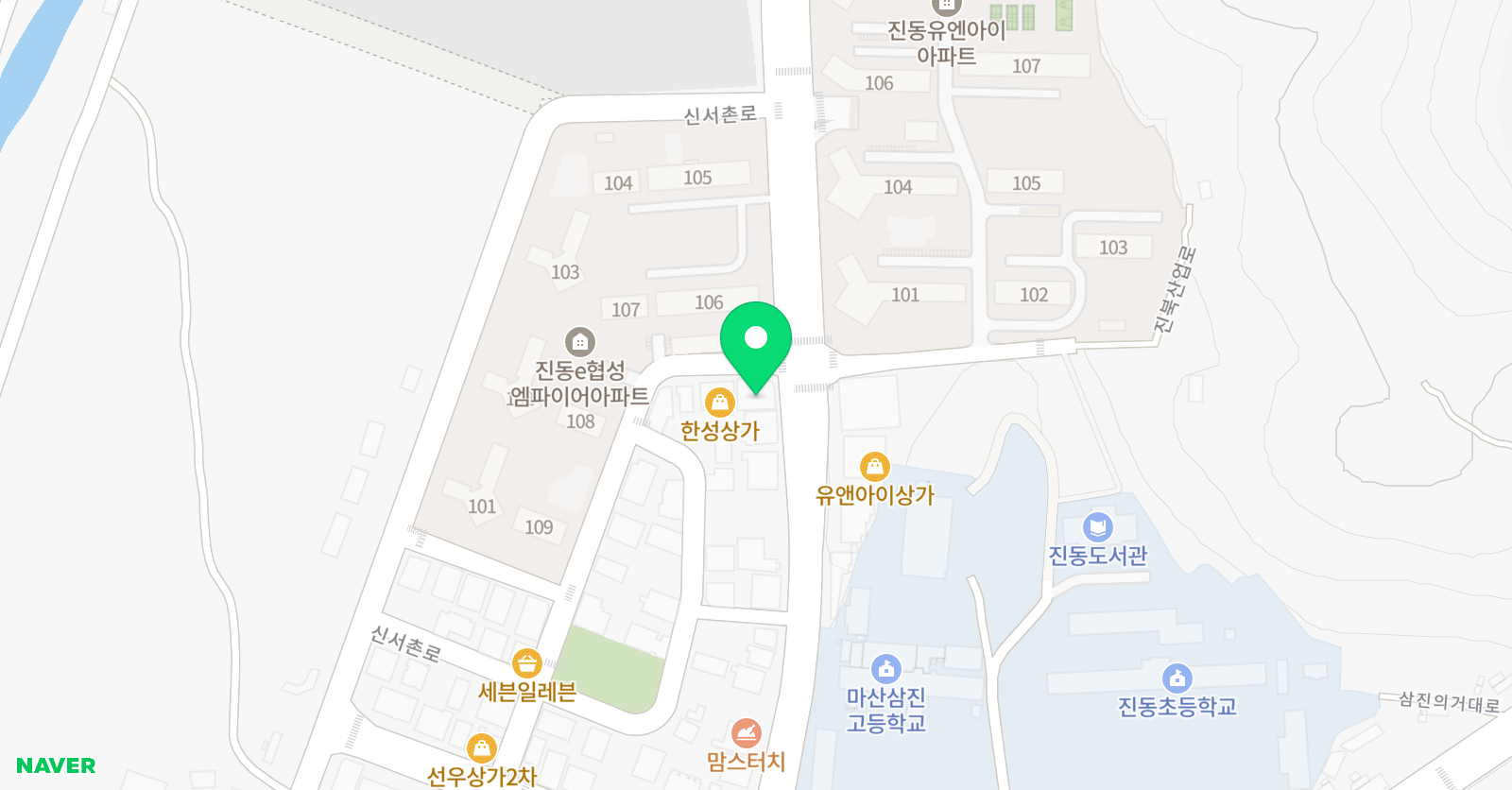 쎈 수학러닝센터 진동학원 위치