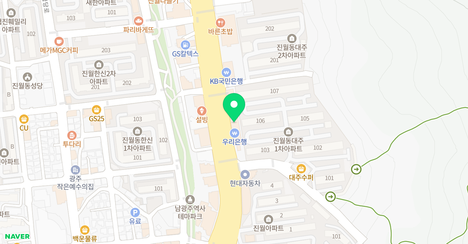 C&C 미술학원 광주진월점 위치