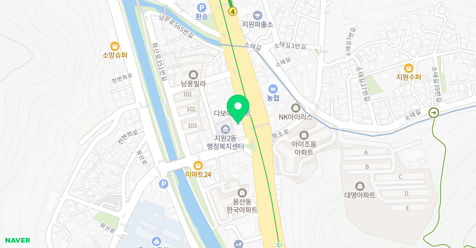 YBM잉글루 잉글루학원 광주지원 제1 위치