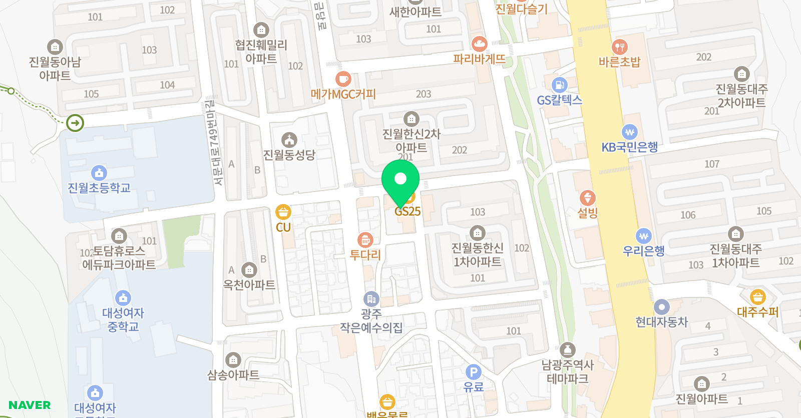 진월 위즈 영어학원 위치