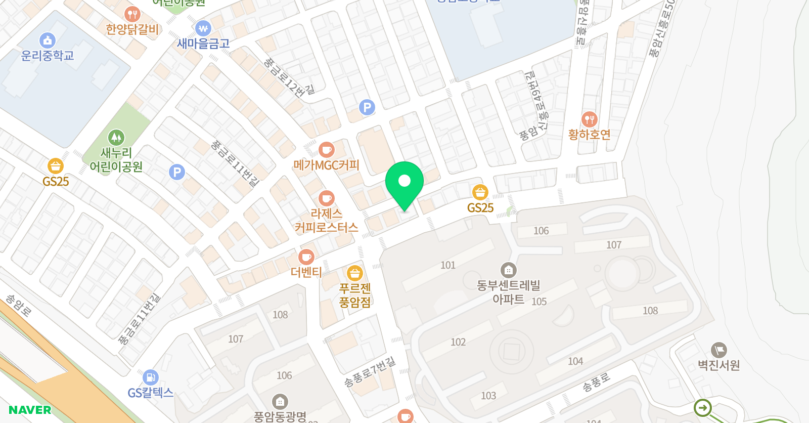 바비's 발레학원 위치