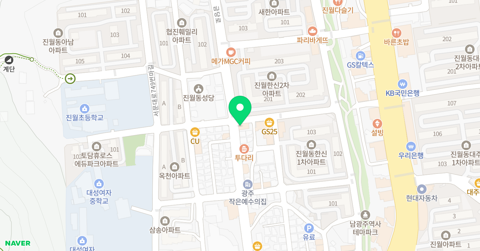 뮤엠 영어 최강학원 위치