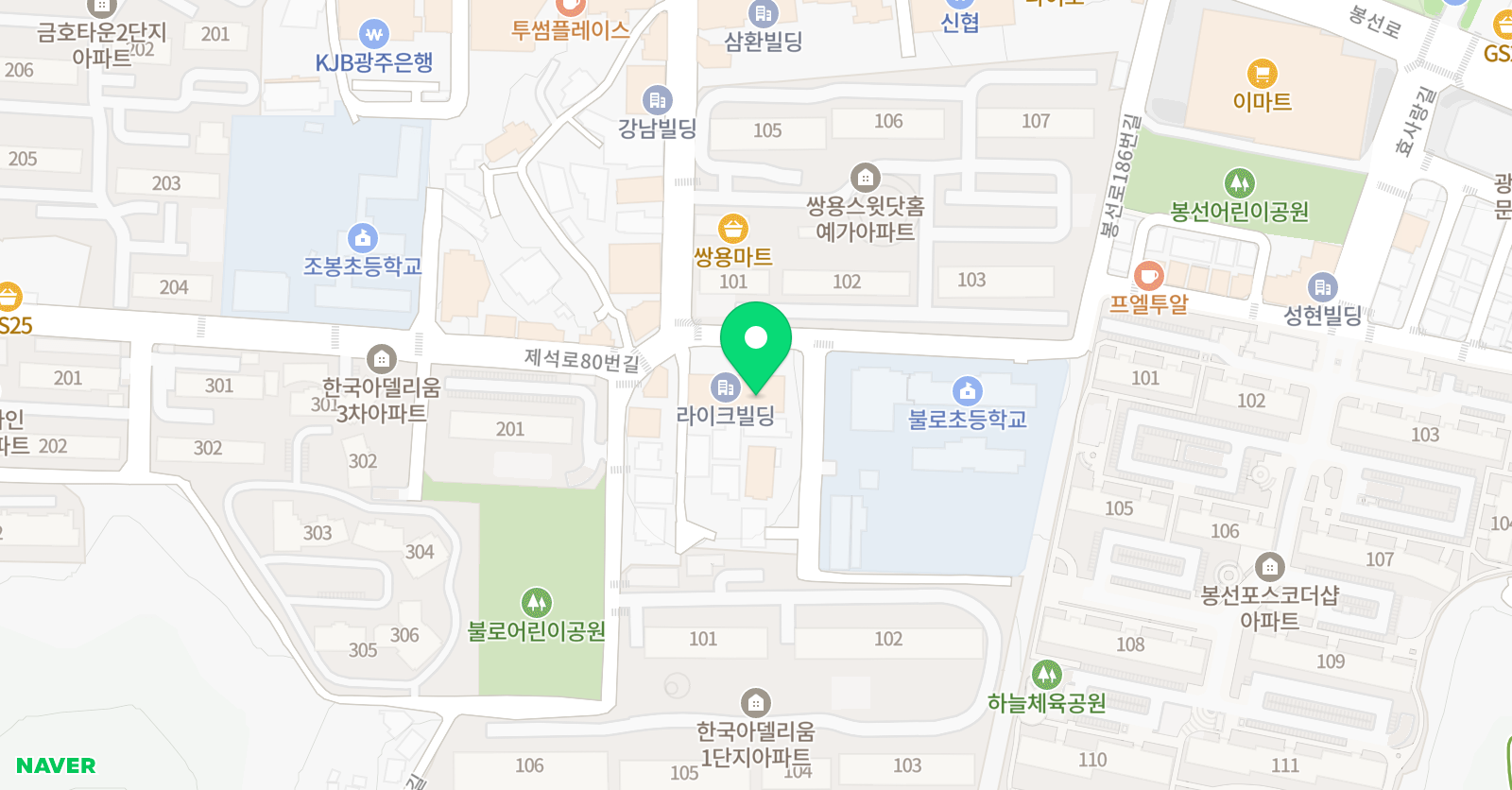 브레인 수학학원 위치