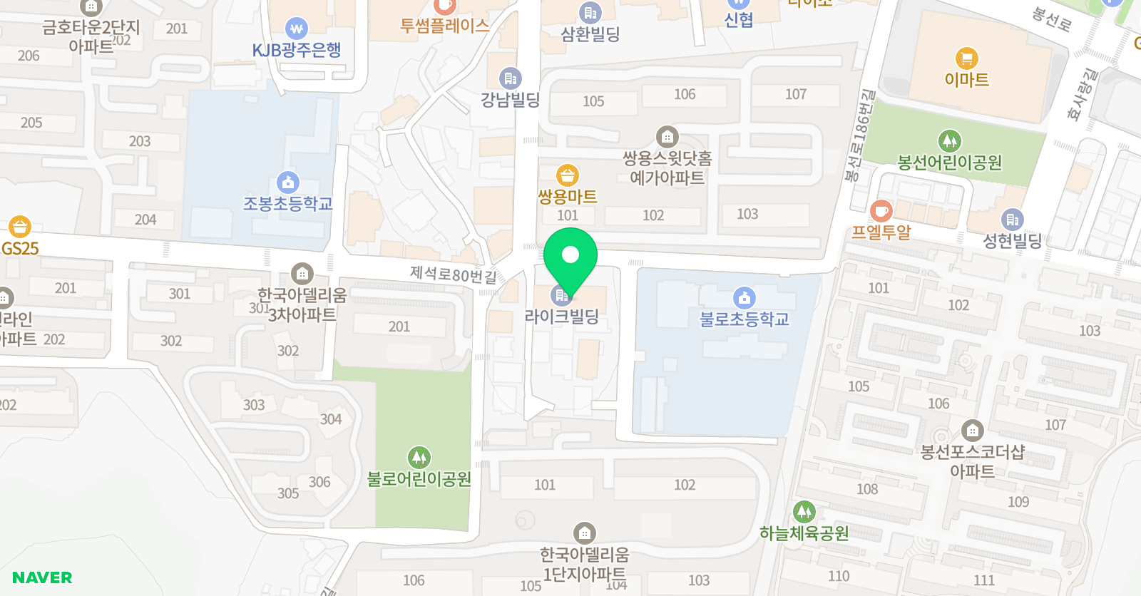 아이엠피카소 미술학원 봉선 위치