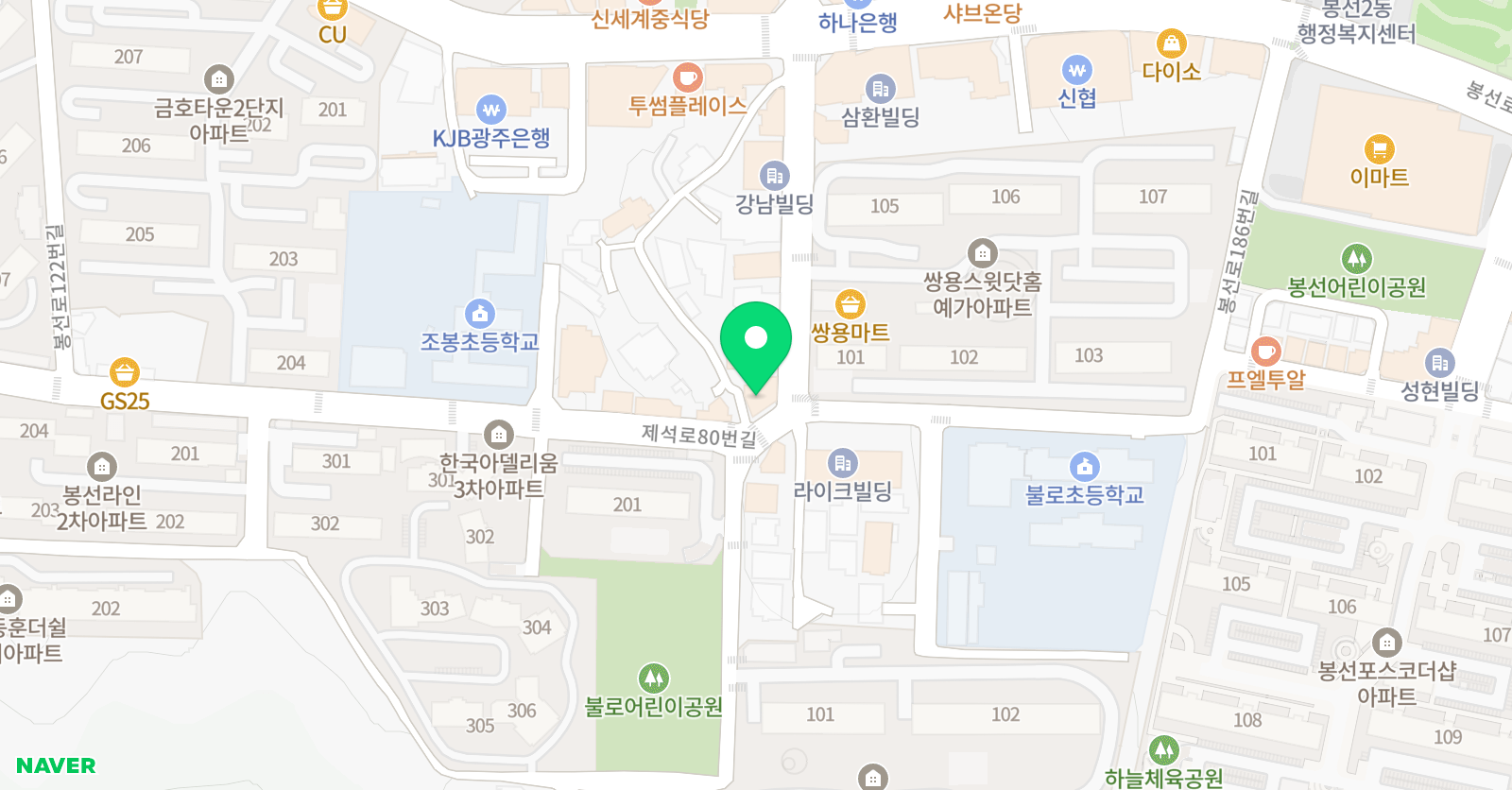 리드101 광주봉선점 위치
