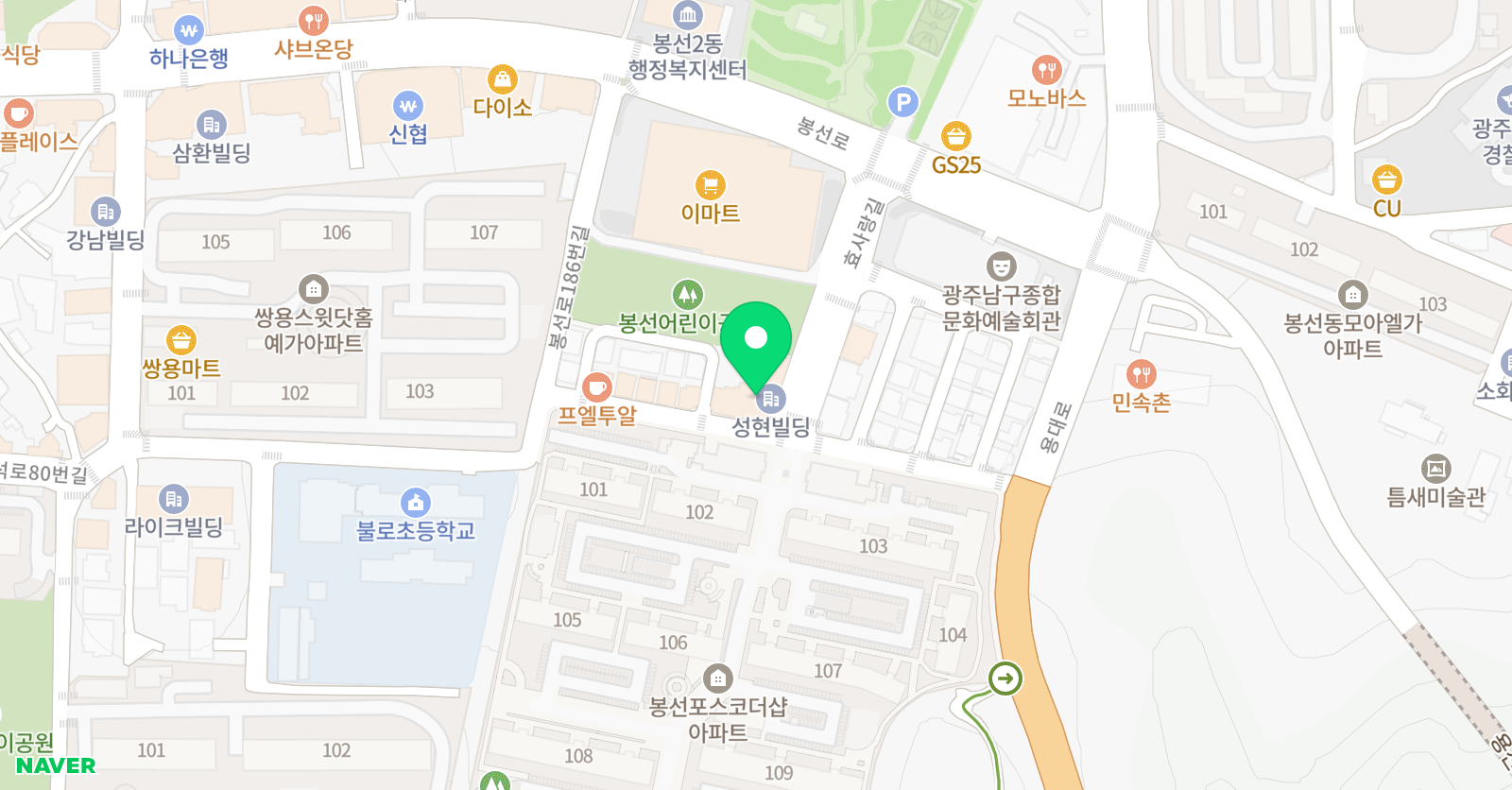 광주 스즈키바이올린전문학원 위치
