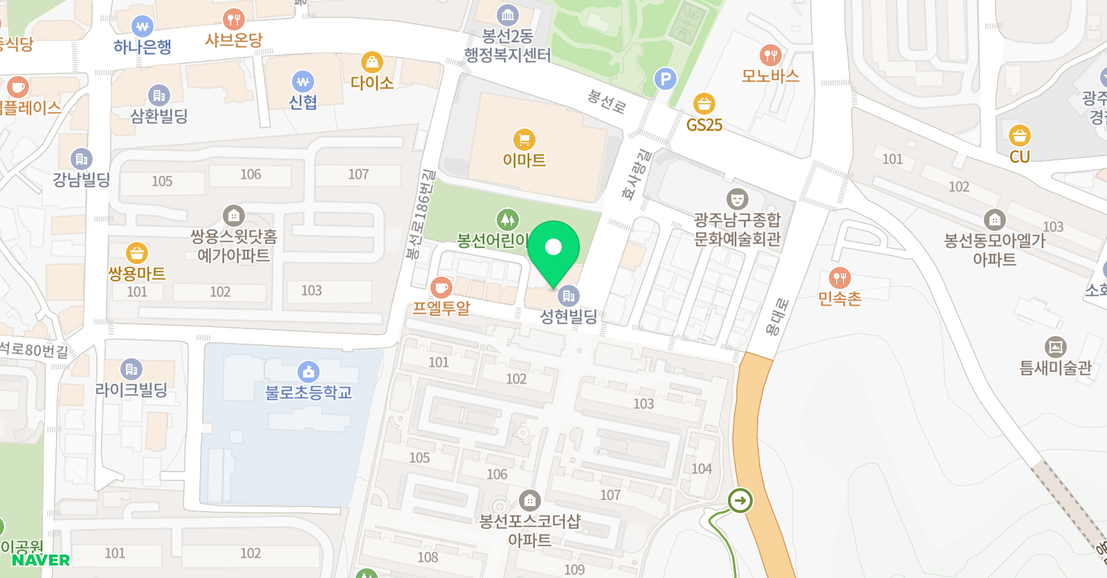 매쓰몽 광주센터 위치