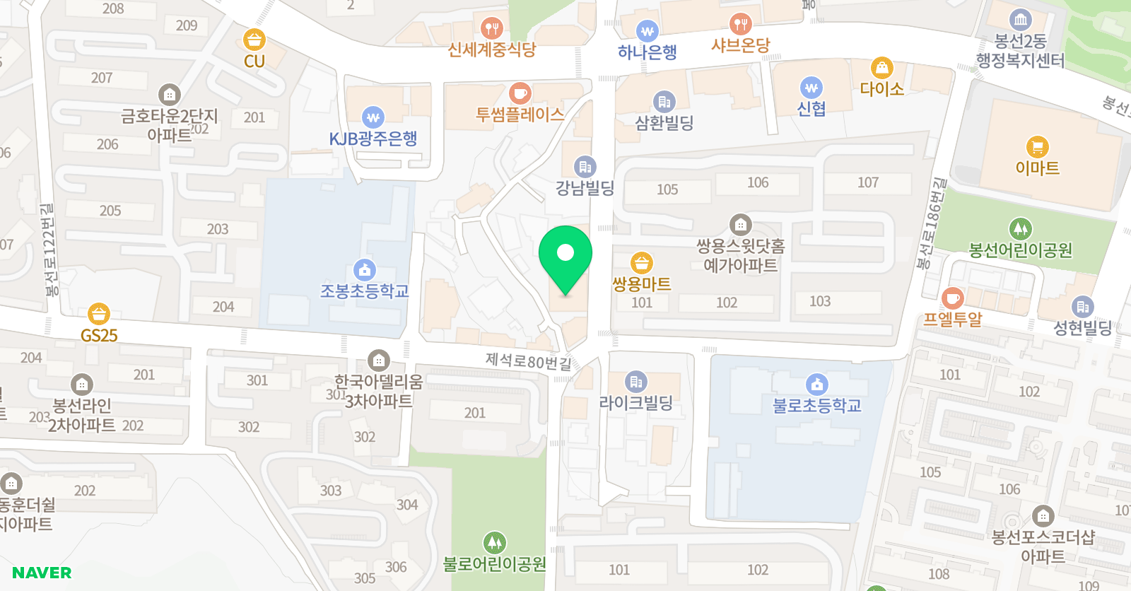 클래스업 과학학원 위치