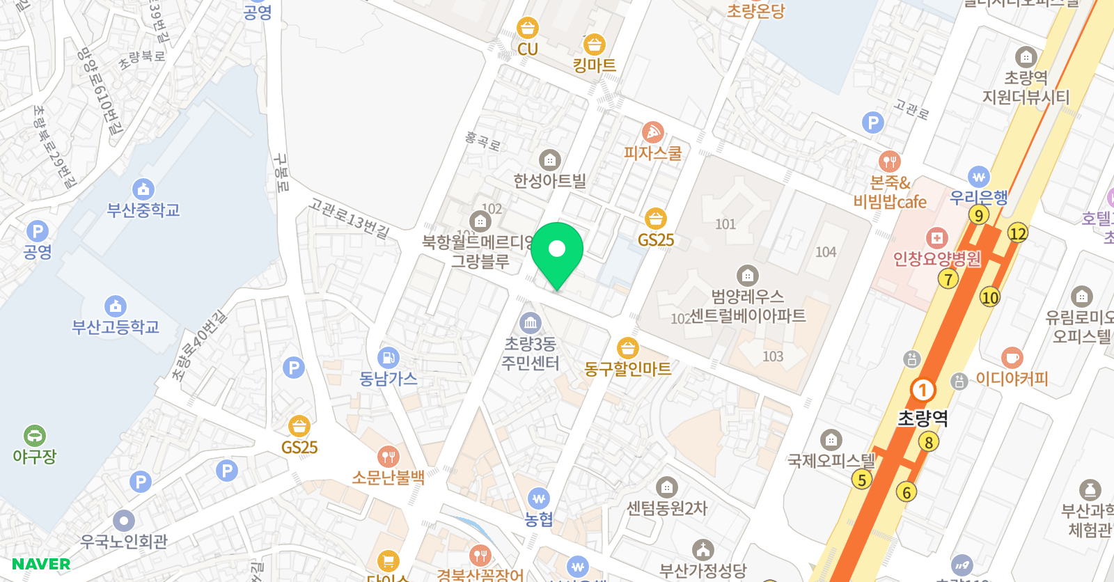 하늘샘 수학 위치