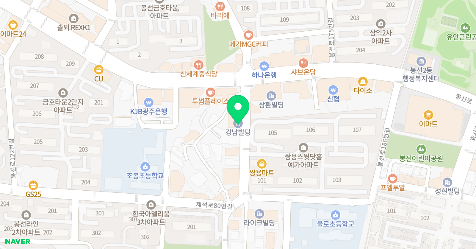 원픽 영어사회학원 위치