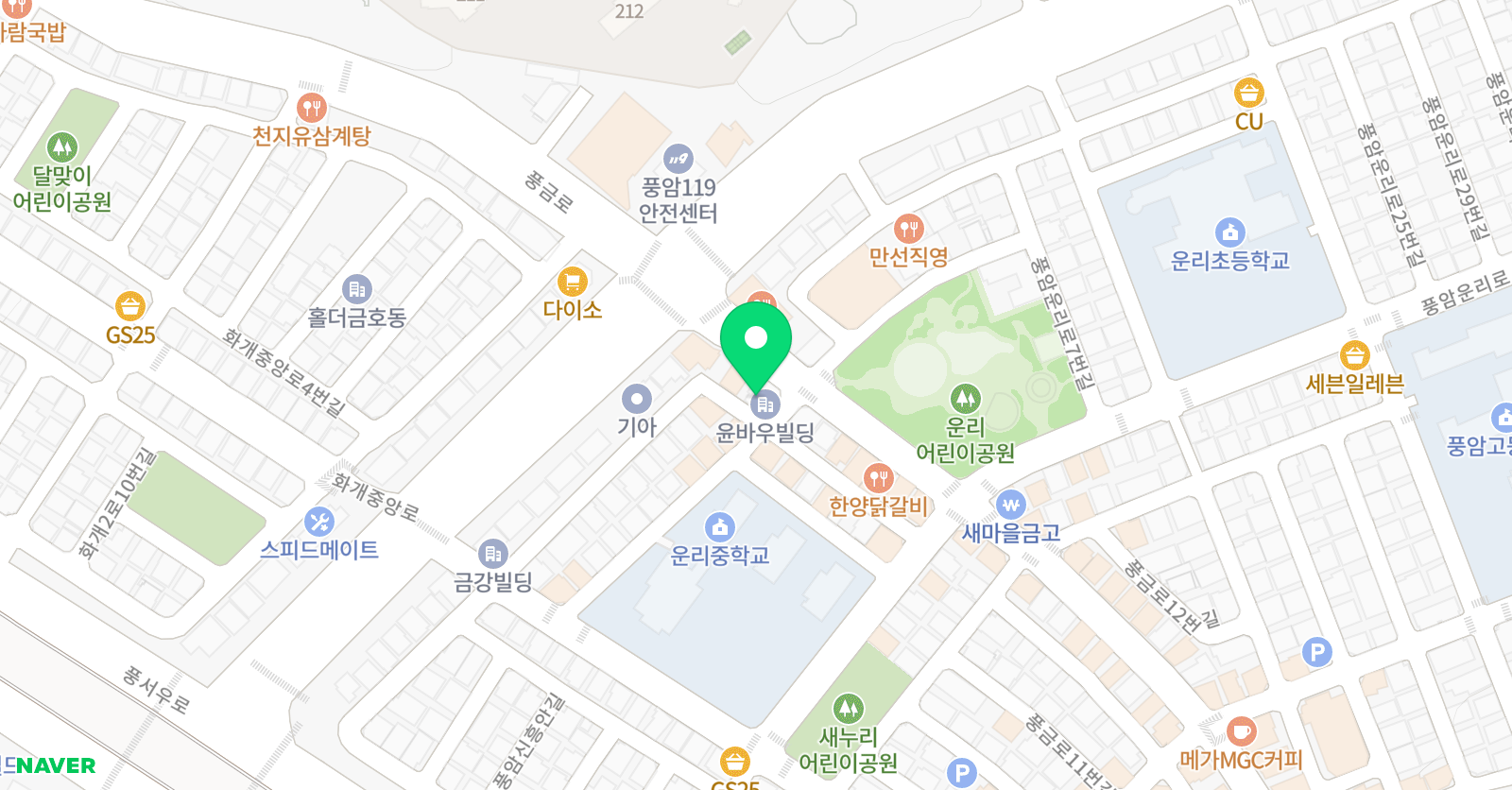 서구 풍암 시매쓰 위치