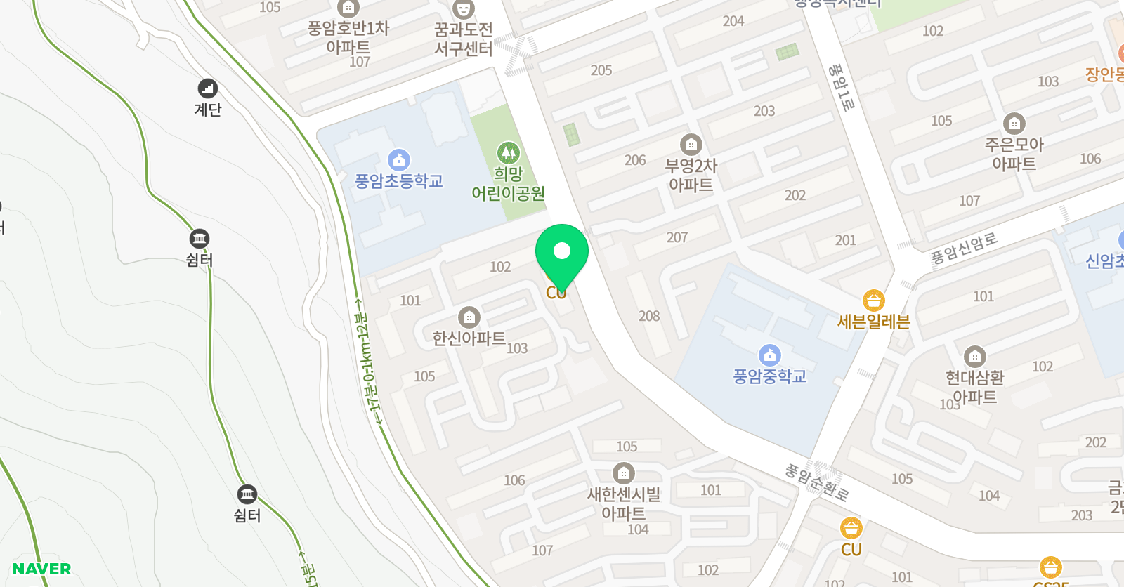 뉴아카데미 영어수학전문학원 위치