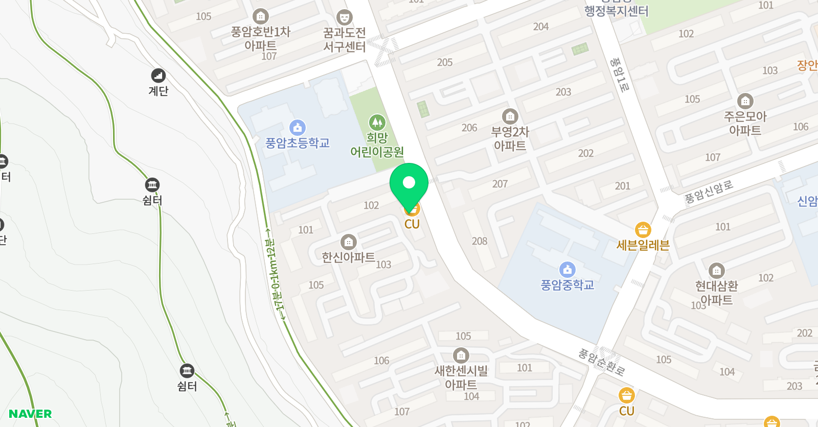 바른 태권도 위치