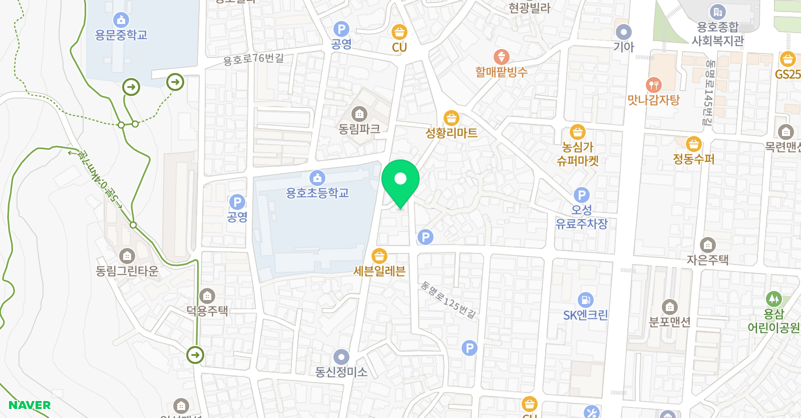 용호캠퍼스전과목학원 위치