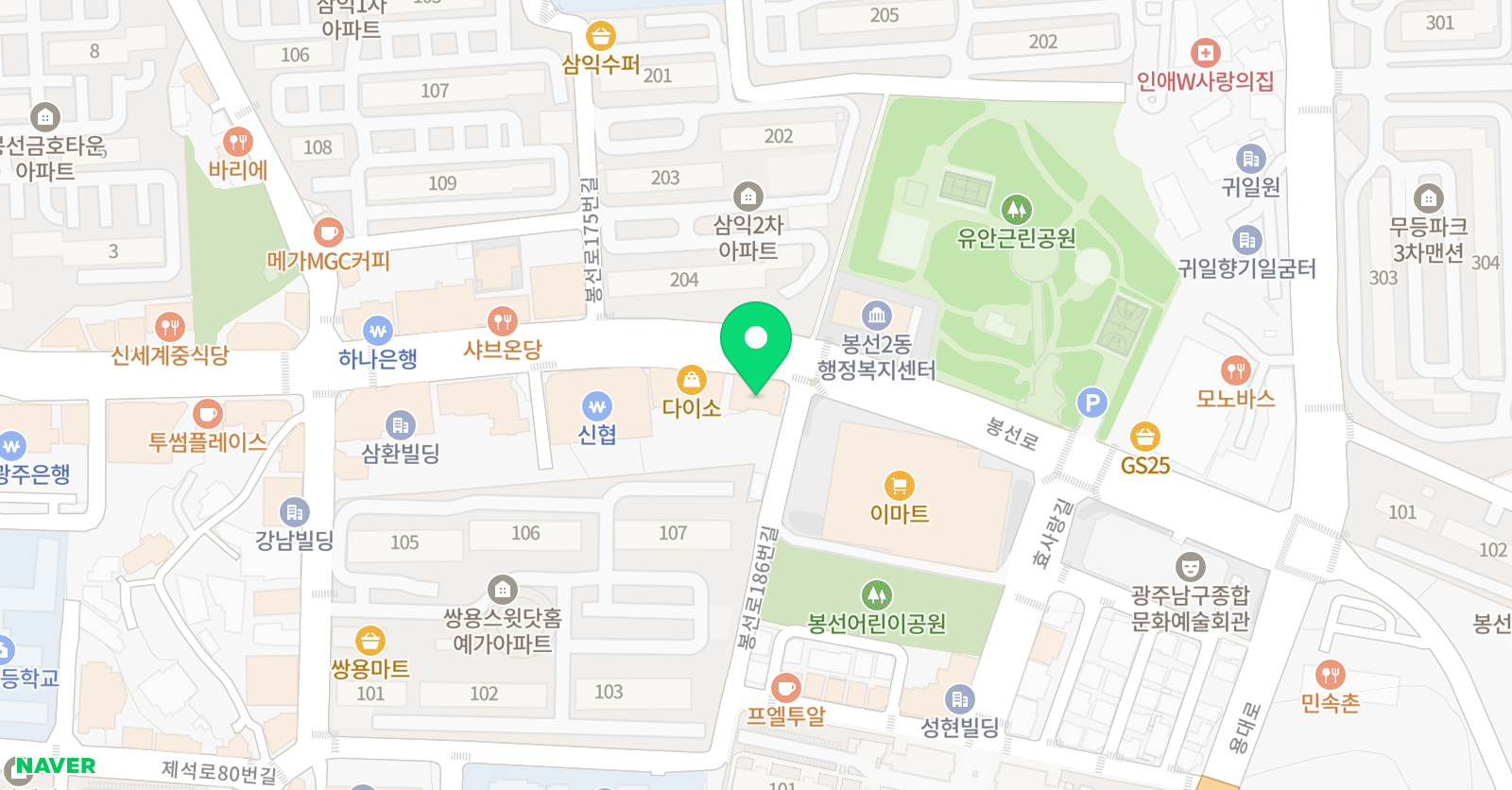 쓰리Top 수학학원 위치