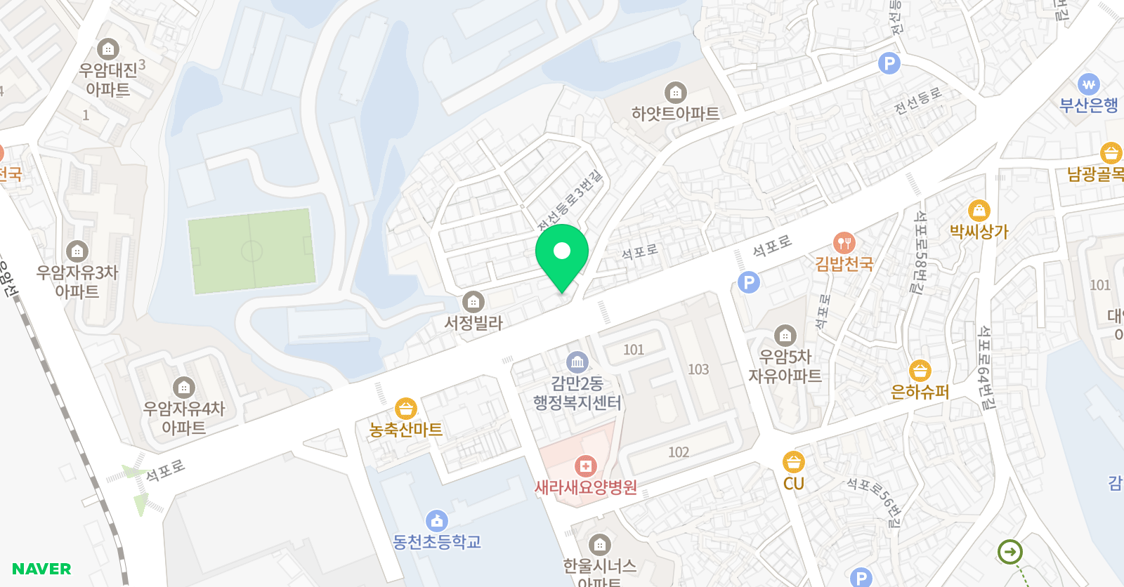 빨간펜 수학의달인 감만1호점 위치