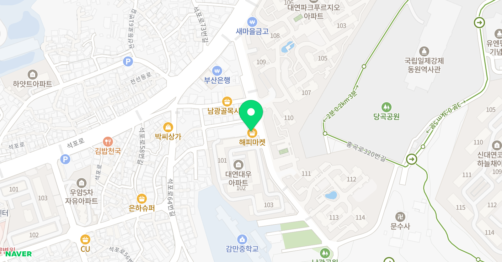 한울 학원 위치