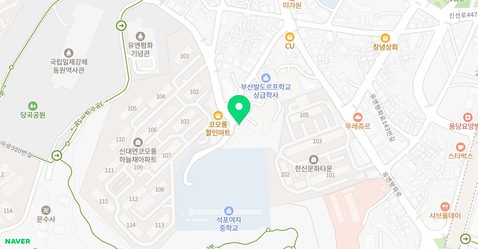 늘품 학원 위치