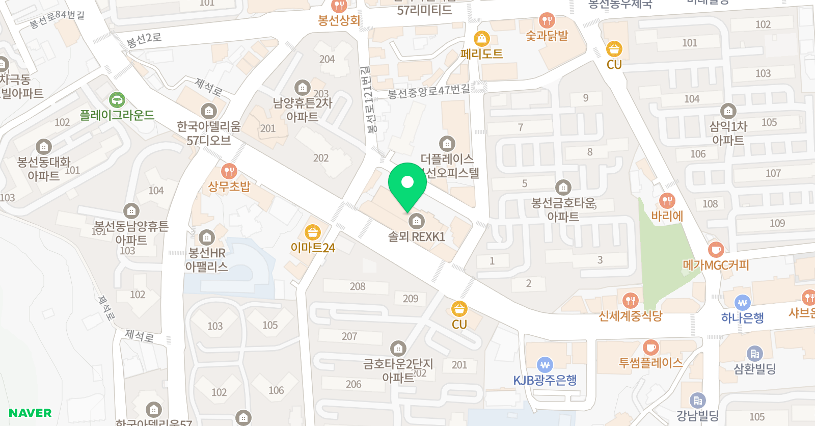 주니어그린섬 미술학원 위치