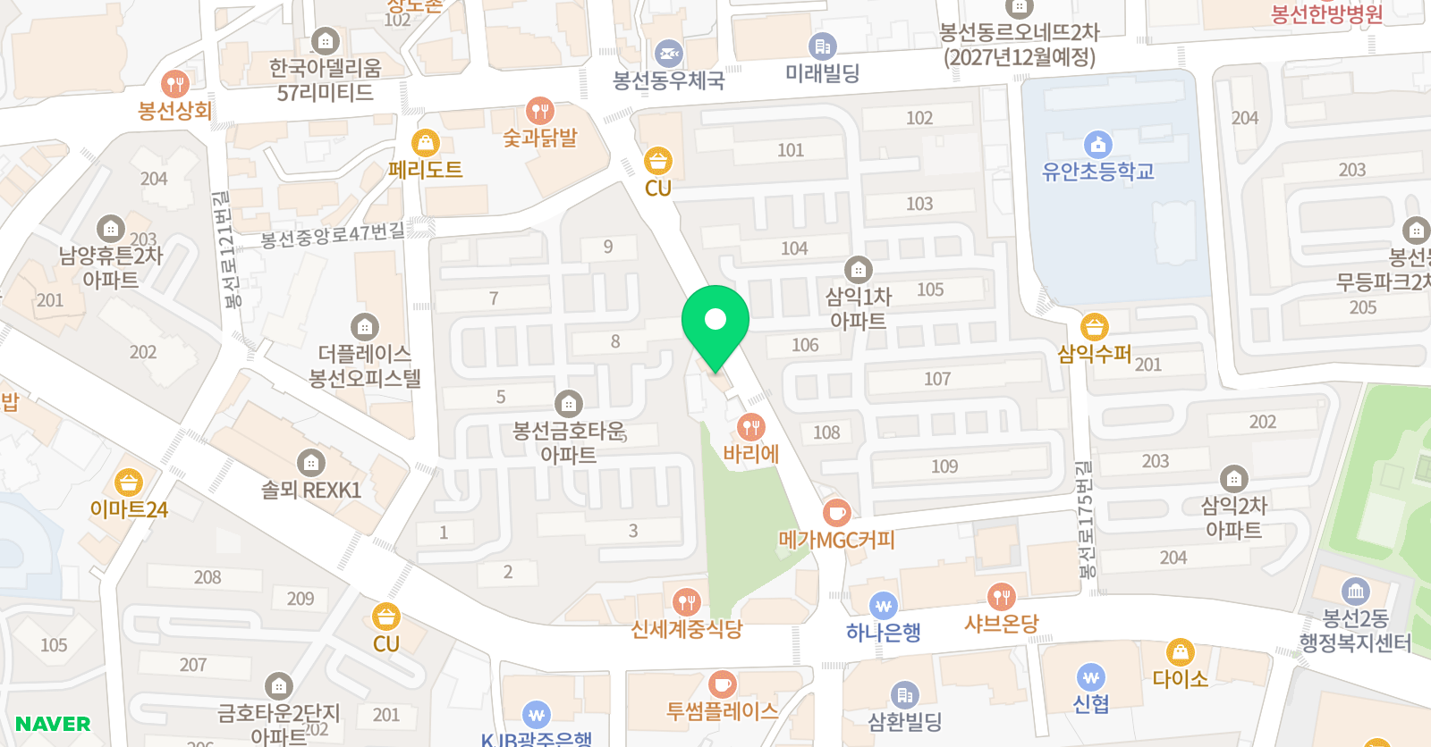 비엠 수학학원 위치