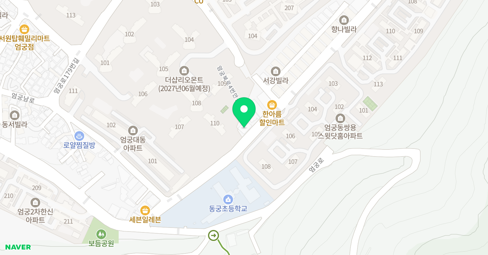 국어의훈련 엄궁학원 위치