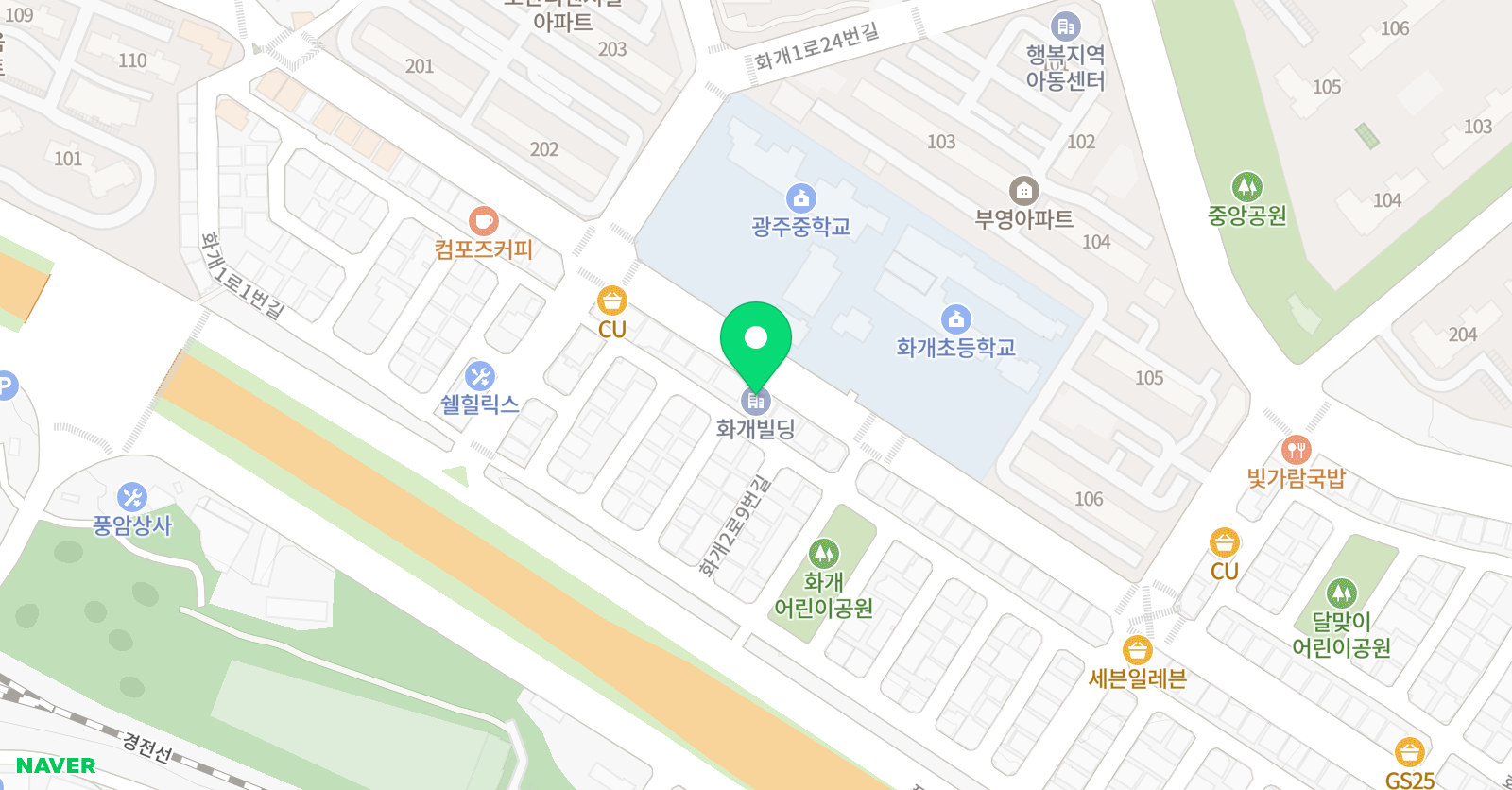 뮤엠 영어학원 금호화개캠퍼스 위치