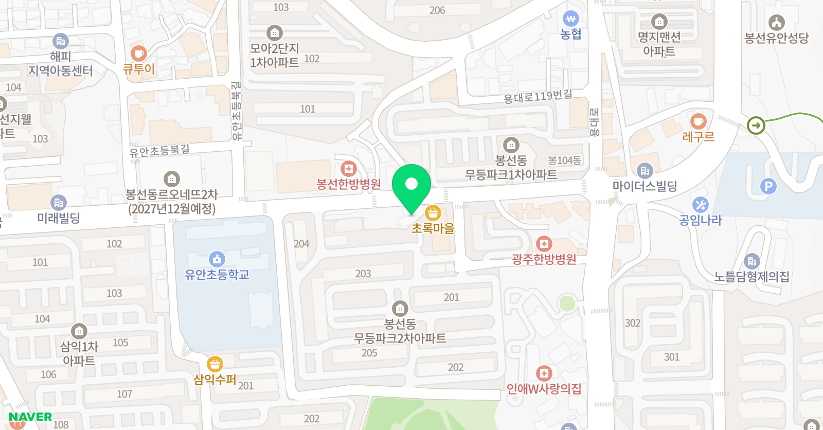 봉선미래특목영재 학원 위치