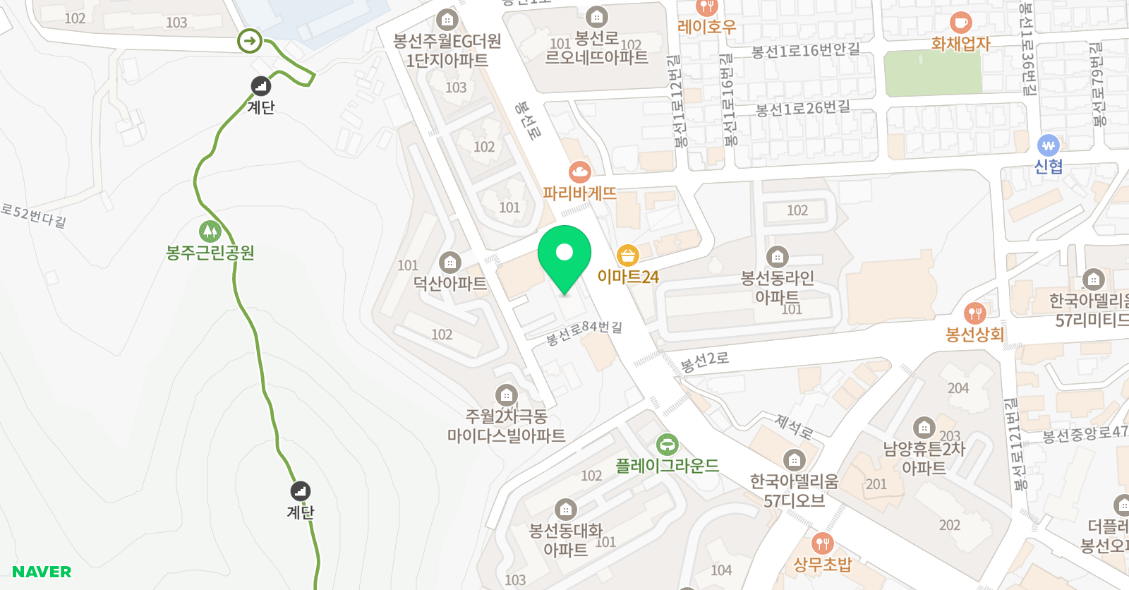 에이프릴 어학원 광주광산캠퍼스 위치