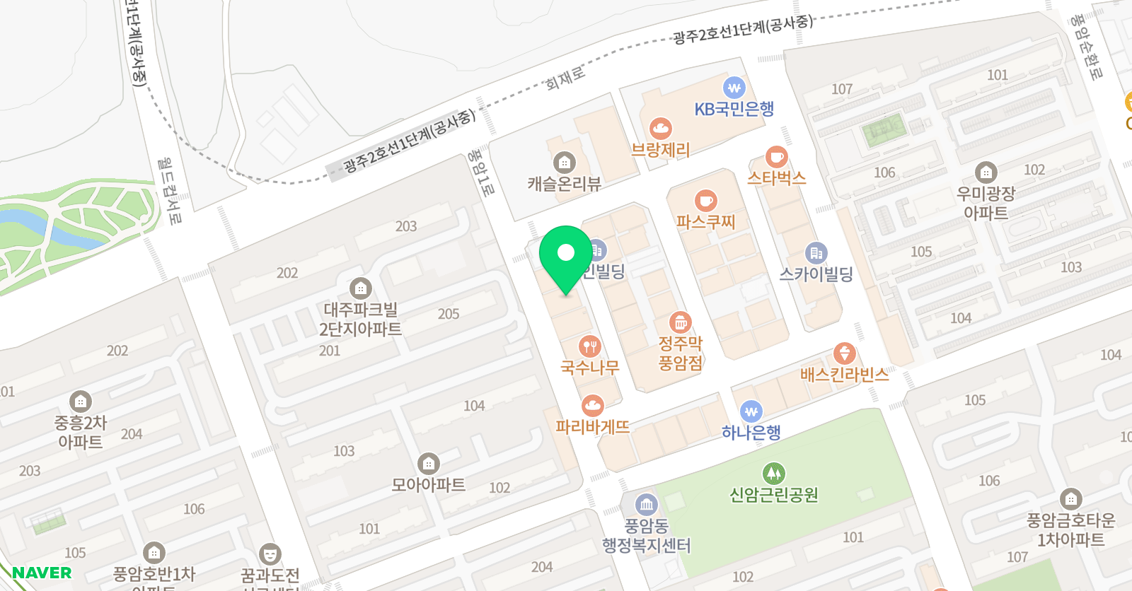 엠베스트SE 풍암점 위치