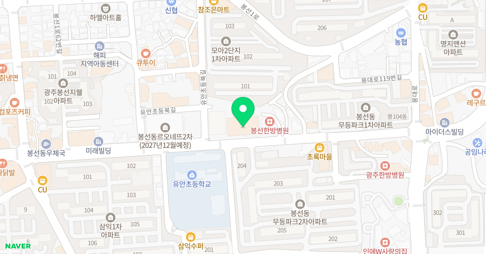 아지트 뮤직댄스학원 봉선점 위치