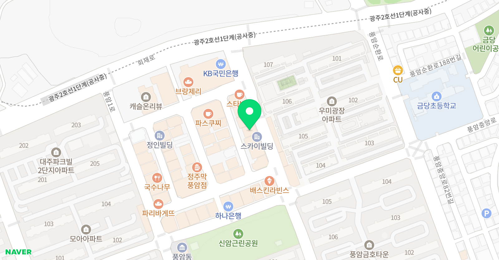 정이랑 국어논술학원 위치