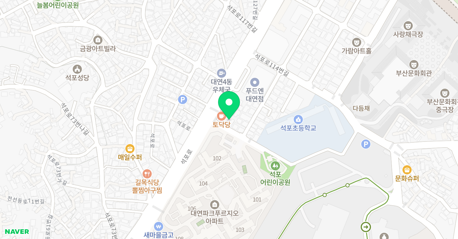 석포 태권도 위치