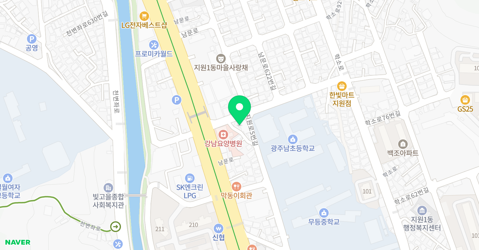 아낌없이주는 학원 위치