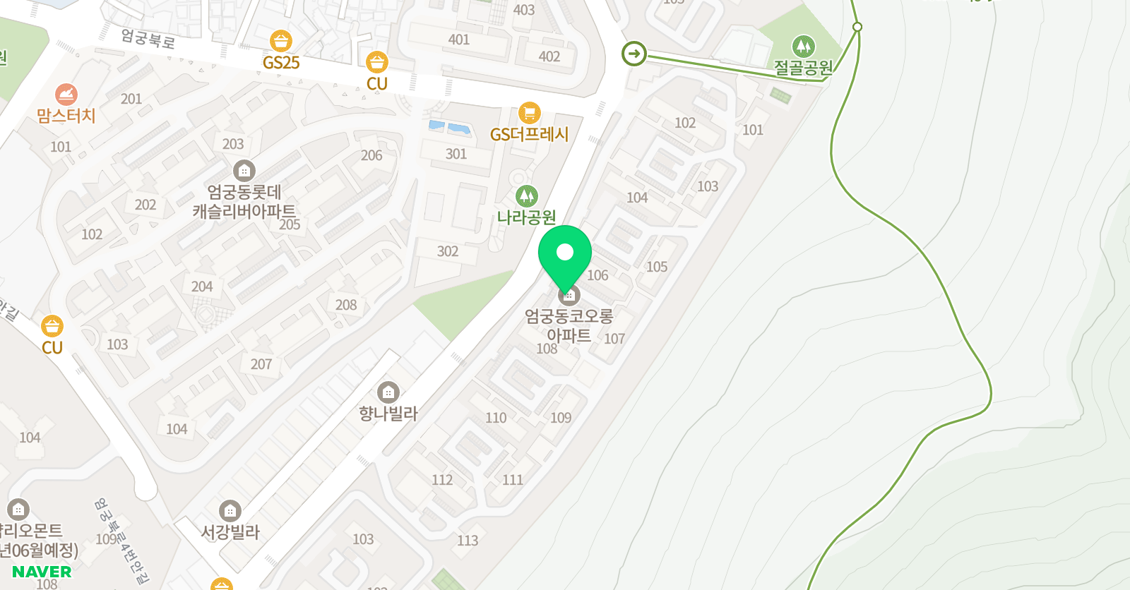 엄궁 코오롱 공부방 위치