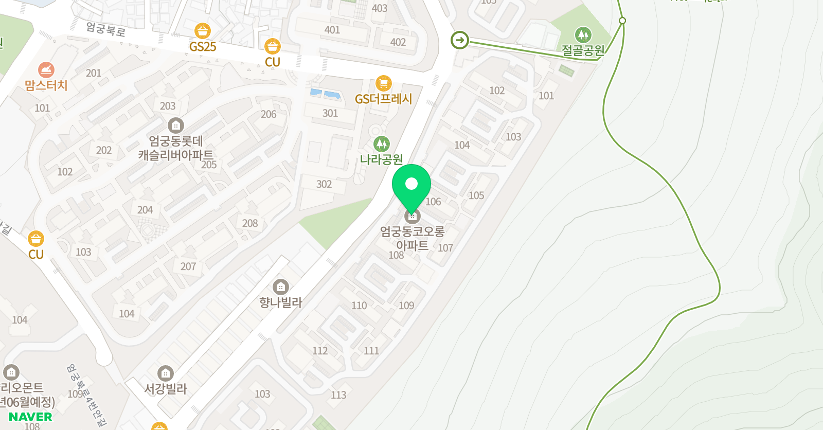 엄궁코오롱 논술 위치