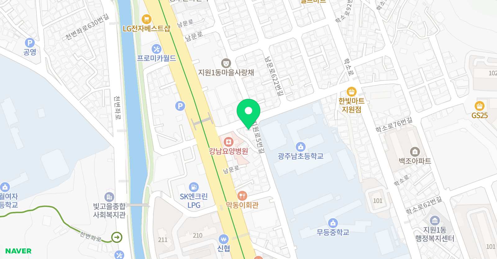웅진씽크빅 스마트올클래스 소태학원 위치