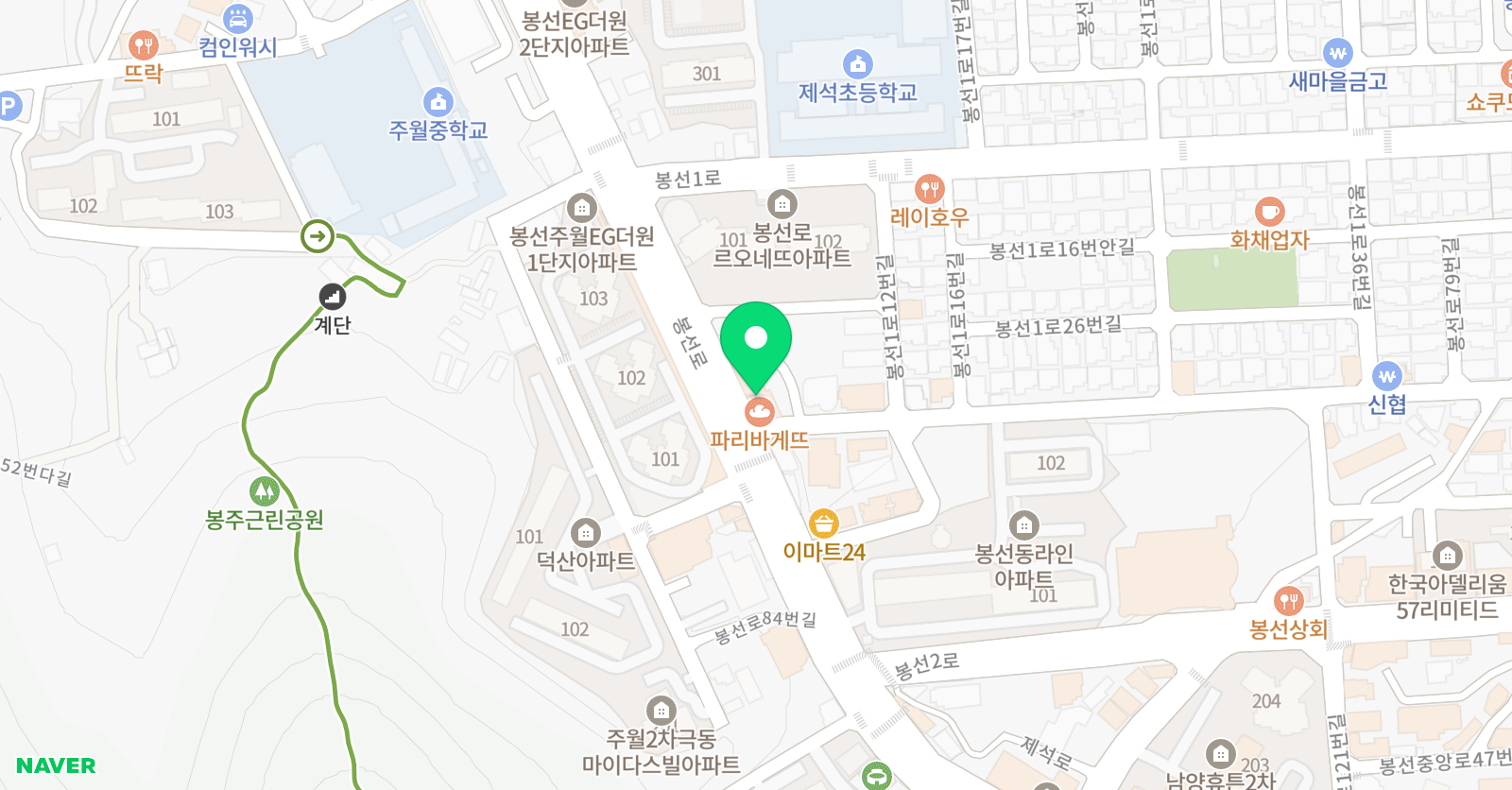 3030 영어 봉선러닝센터 위치