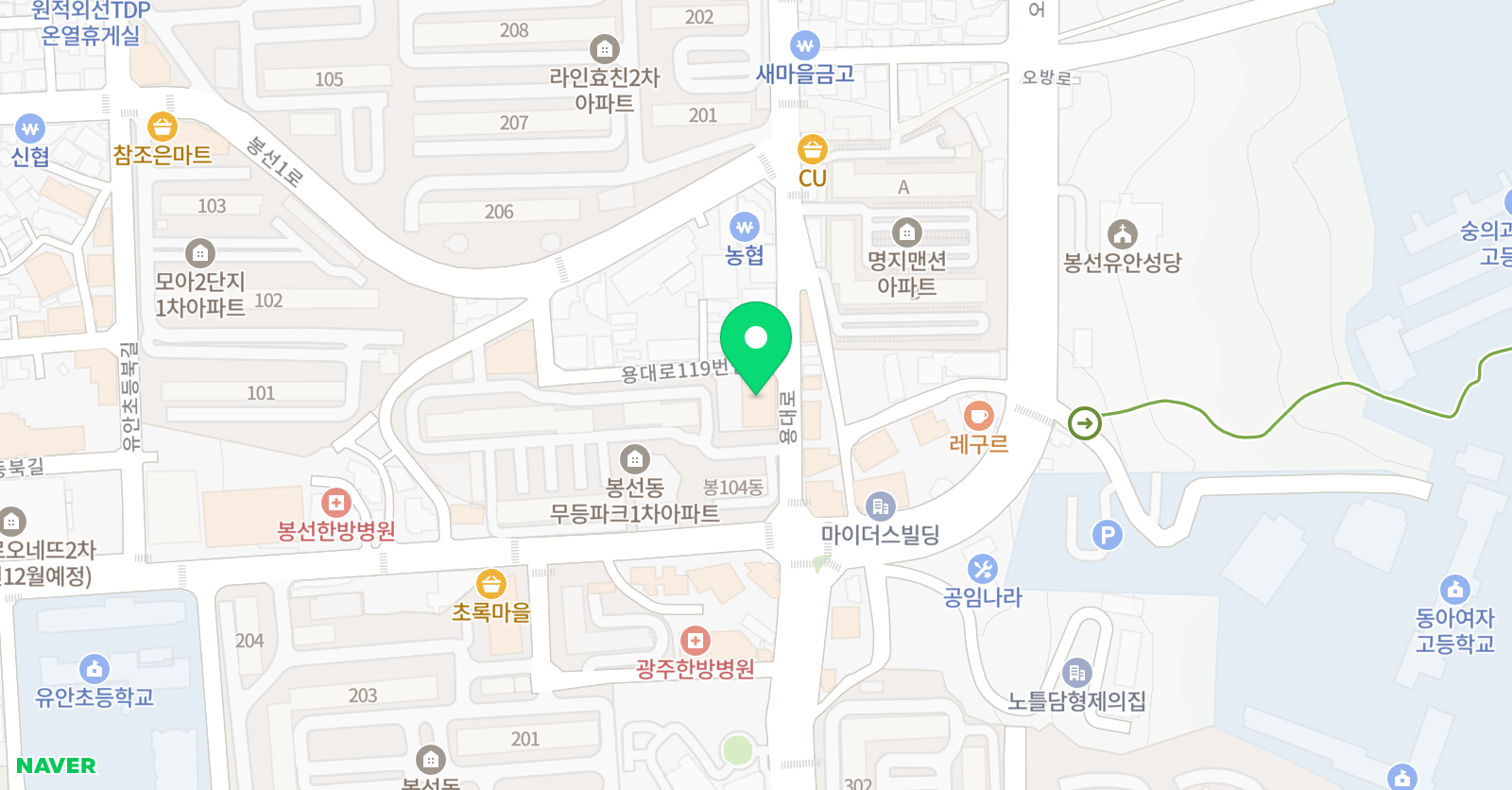 MBC아카데미 연극음악원 광주 위치