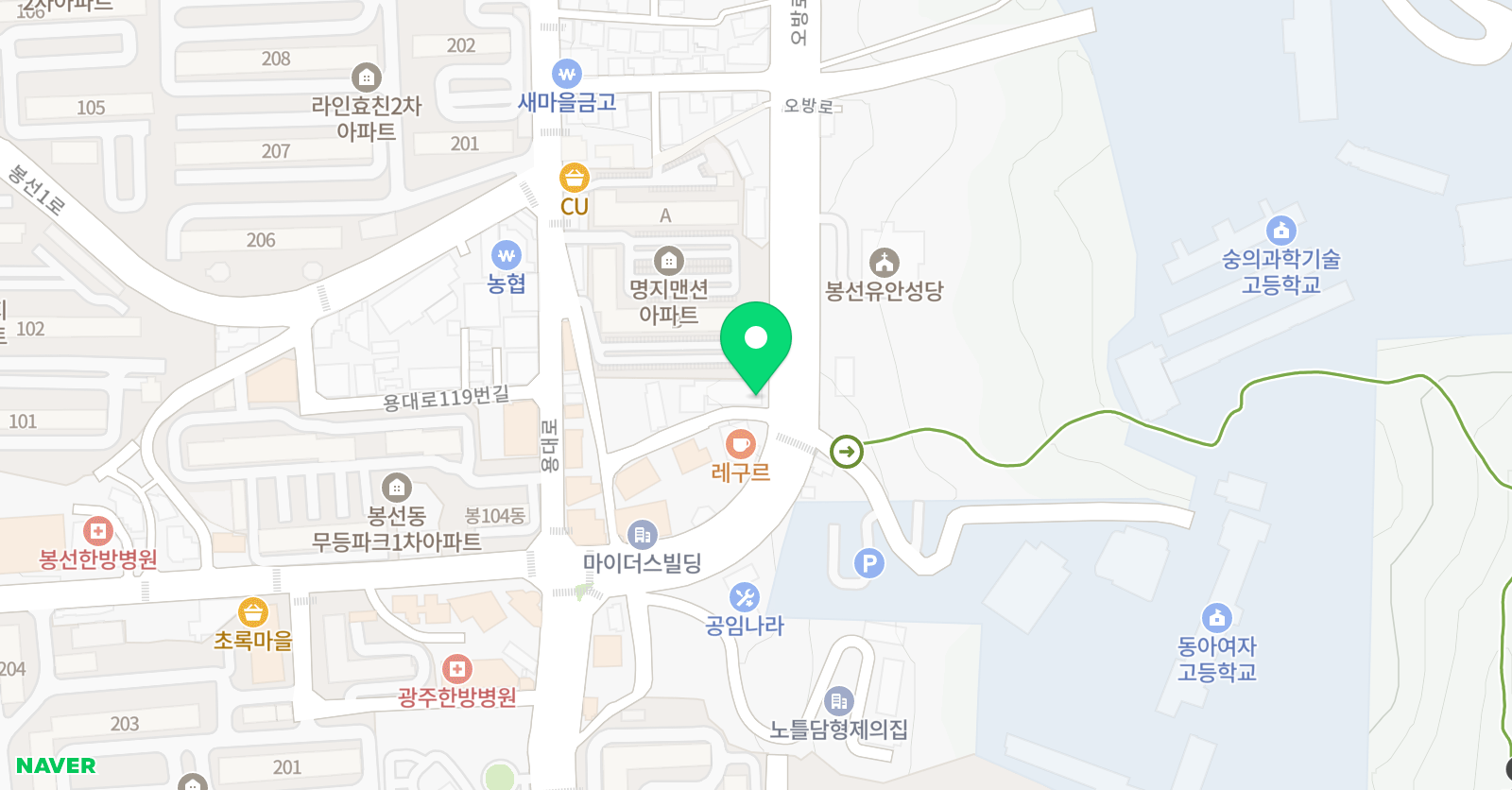 SIS광주러닝센터 어학원 위치