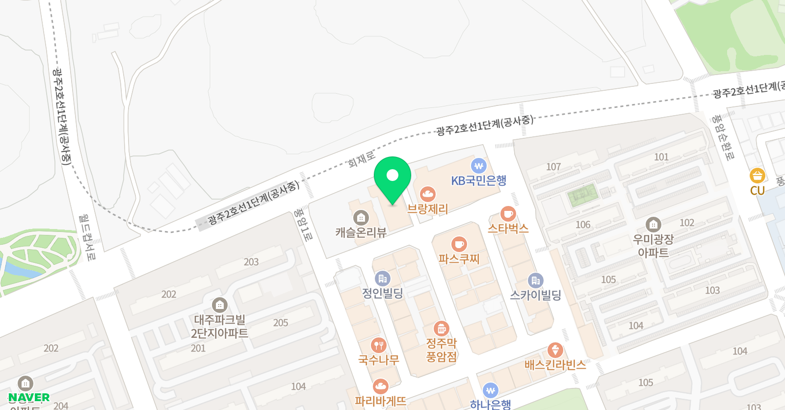 솔레아스 풋볼 광주풍암점 위치